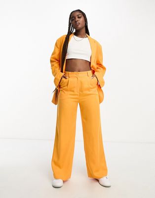 Monki wide leg pants in orange - part of a set
