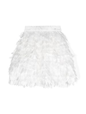 Monnalisa appliqué-detail slip-on skirt - White