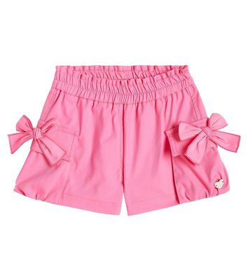 Monnalisa Baby Batavia cotton-blend cargo shorts