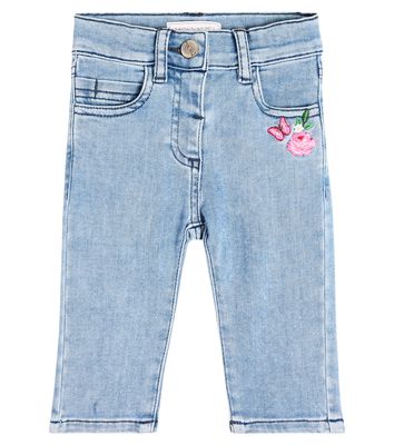 Monnalisa Baby embroidered jeans