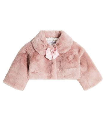 Monnalisa Baby faux shearling jacket