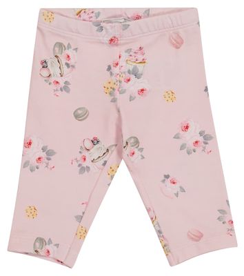 Monnalisa Baby floral stretch-cotton leggings