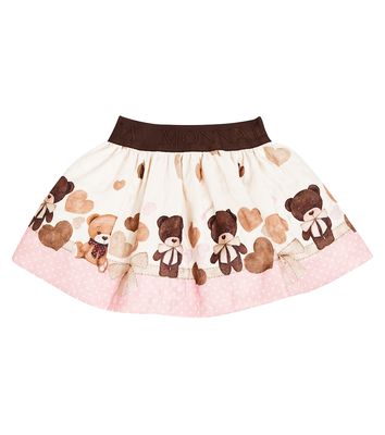 Monnalisa Baby printed pleated skirt