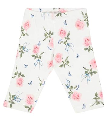 Monnalisa Baby rose-printed leggings
