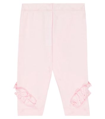 Monnalisa Baby ruffle-trimmed cotton-blend leggings
