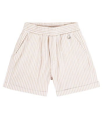 Monnalisa Baby striped cotton seersucker shorts