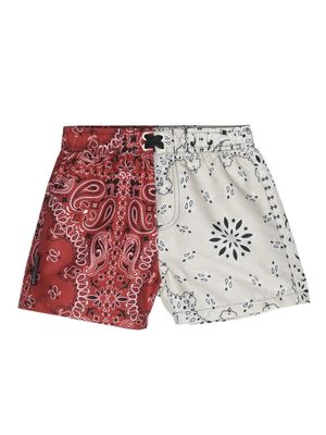 Monnalisa bandana-printed swim shorts - Red