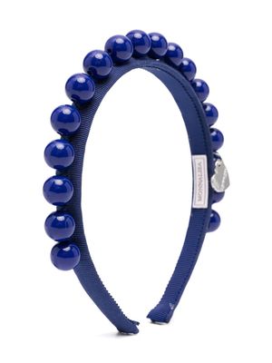 Monnalisa bead-detailed hair band - Blue