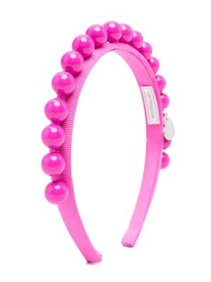 Monnalisa bead-detailed hair band - Pink