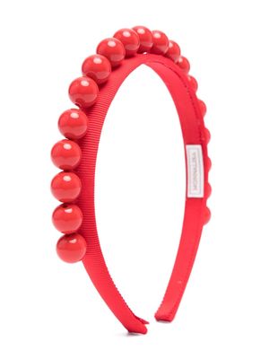 Monnalisa bead-detailed hair band - Red