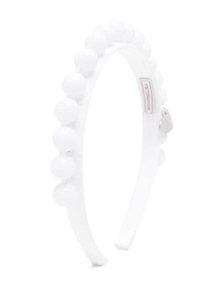Monnalisa bead-detailed hair band - White