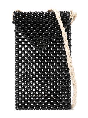 Monnalisa bead-embellished shoulder bag - Black