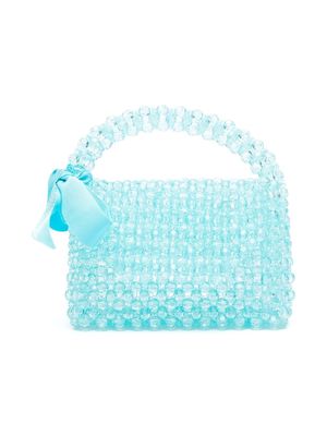 Monnalisa beaded top-handle bag - Blue