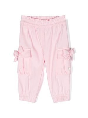Monnalisa bow-detail cargo trousers - Pink