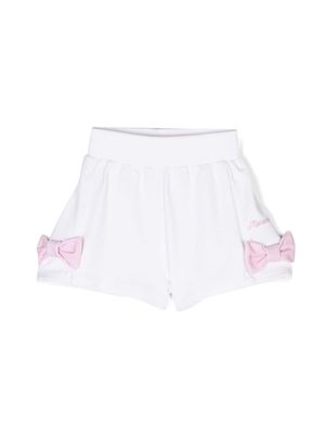Monnalisa bow-detail cotton shorts - White
