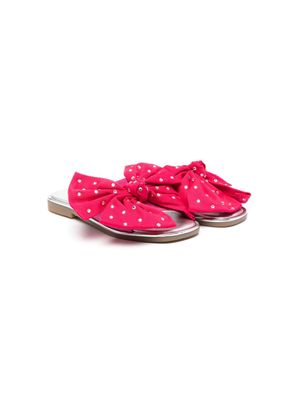 Monnalisa bow-detail flip-flops - Pink