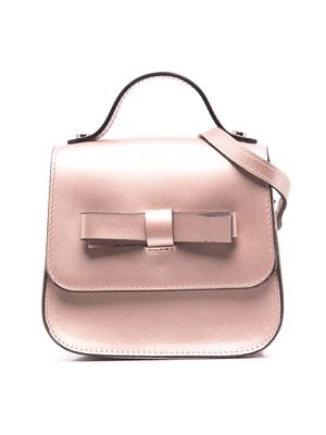 Monnalisa bow-detail leather bag - Pink