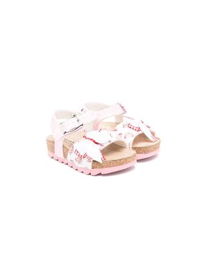 Monnalisa bow-detail open-toe sandals - Pink