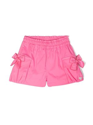 Monnalisa bow-detail twill shorts - Pink