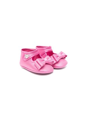 Monnalisa bow-embellished pre-walkers - Pink