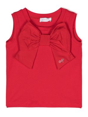 Monnalisa bow-embellished tank top - Red