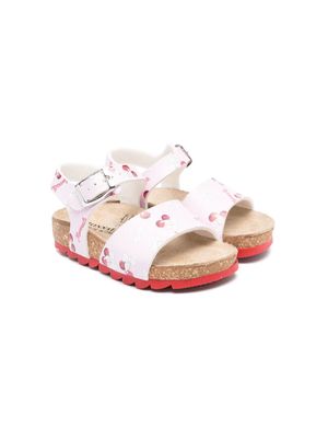 Monnalisa bow-print buckled sandals - Pink