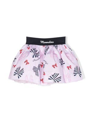 Monnalisa bow-print mini skirt - Pink