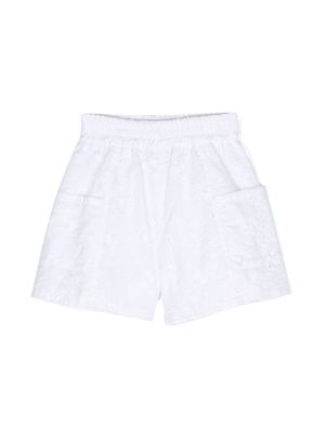 Monnalisa broderie-anglaise cotton shorts - White