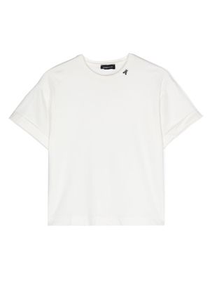 Monnalisa brooch-detail crew-neck T-shirt - White