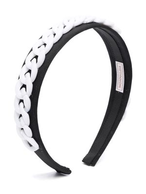 Monnalisa chain-link detail headband - Black