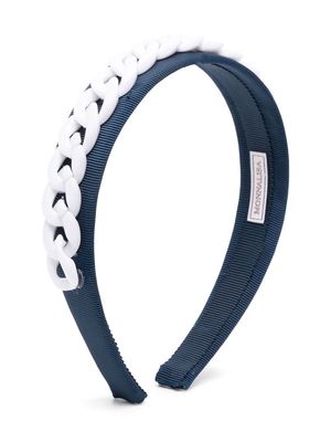 Monnalisa chain-link detail headband - Blue