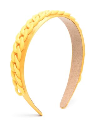 Monnalisa chain-link detail headband - Yellow