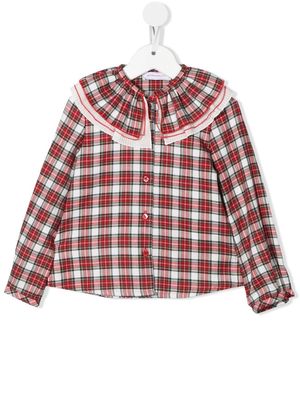 Monnalisa check pattern blouse - Red