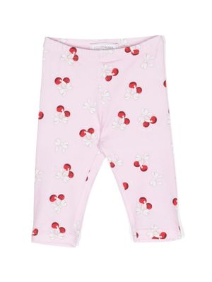 Monnalisa cherry-print leggings - Pink