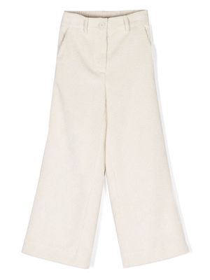 Monnalisa corduroy wide-leg trousers - Neutrals
