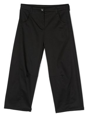 Monnalisa cotton-blend straight-leg trousers - Black