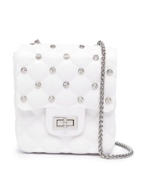 Monnalisa crystal-embellished cross body bag - White