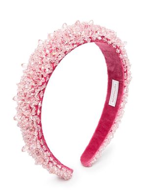 Monnalisa crystal-embellished headband - Pink