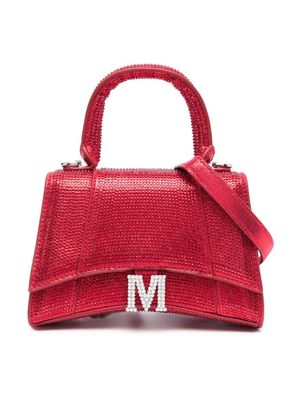 Monnalisa crystal-embellished logo shoulder bag - Red