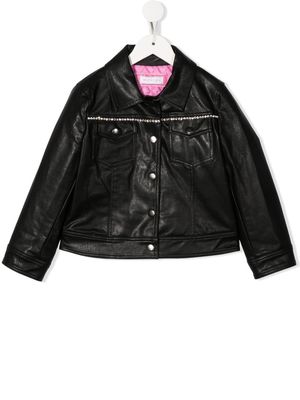 Monnalisa crystal-embellished Mickey jacket - Black