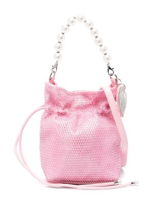 Monnalisa crystal-embellished tote bag - Pink