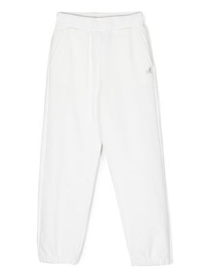 Monnalisa elasticated-waist track trousers - White