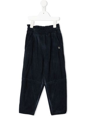 Monnalisa elasticated-waistband tapered trousers - Blue