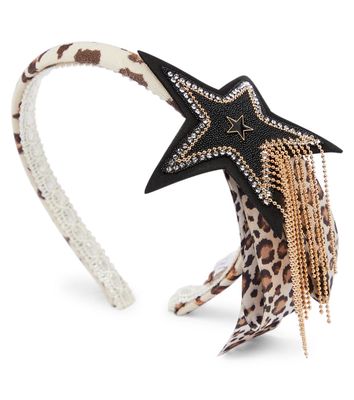 Monnalisa Embellished animal-print headband