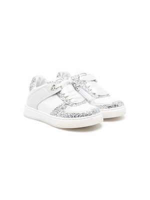 Monnalisa embellished panelled sneakers - White
