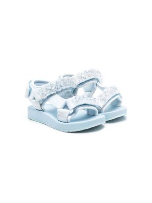 Monnalisa embellished touch-strap sandals - Blue