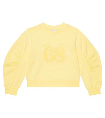 Monnalisa Embroidered cotton-blend sweatshirt