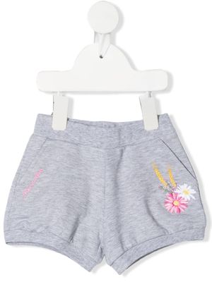 Monnalisa embroidered floral shorts - Grey