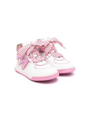 Monnalisa faux-leather high-top sneakers - Pink