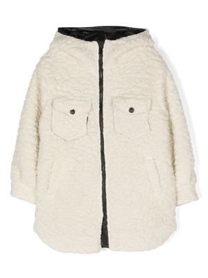 Monnalisa faux shearling zip-up parka - Neutrals